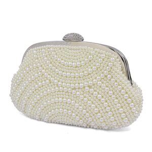 6128 Pearl Clutch Bride Bag Purse Wedding Prom Evening Bags Formal Full